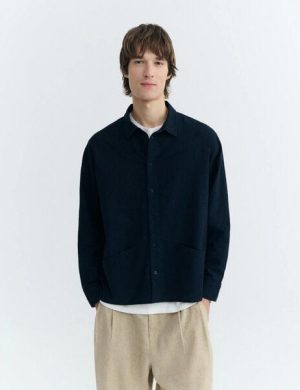 thinking mu Navy Jim Shirt