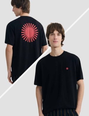 T-Shirt Aaron Contrast Sol Schwarz