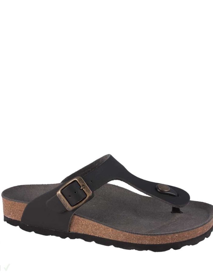 Vegetarian Shoes Toe Post Sandal Black Vegetarian Shoes Toe Post Sandal Black