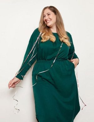 WiDDA berlin HANKA Kleid in Waldgrün aus TENCEL® Lyocell