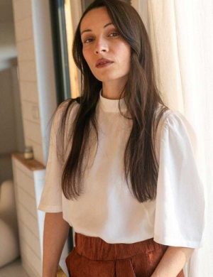 WiDDA berlin OLIVIA weiße Bluse mit Puffärmeln aus TENCEL®
