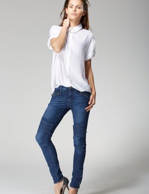 Zoe biker denim