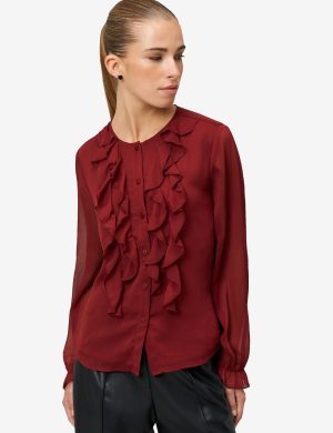 Chiffonbluse mit Volants