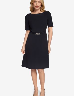 Jerseykleid mit Gürtel