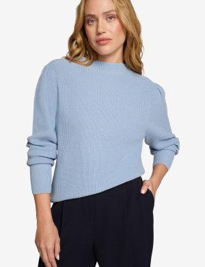 Strickpullover mit Ballonärmeln