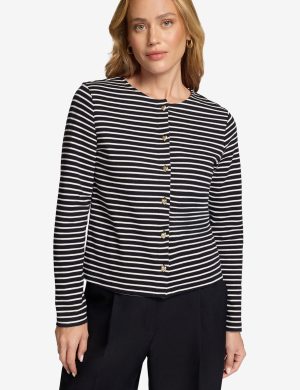 Sweatjacke mit Knopfleiste