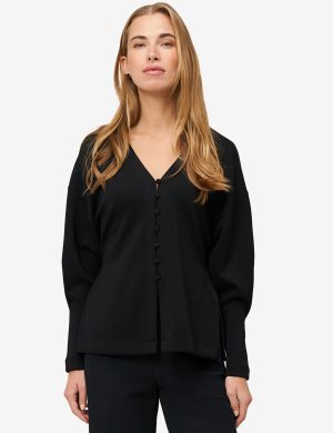 Sweatshirt mit Knopfleiste